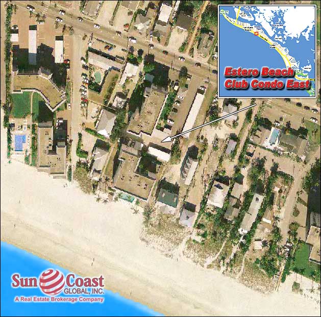 Estero Beach Club Condo East Overhead Map